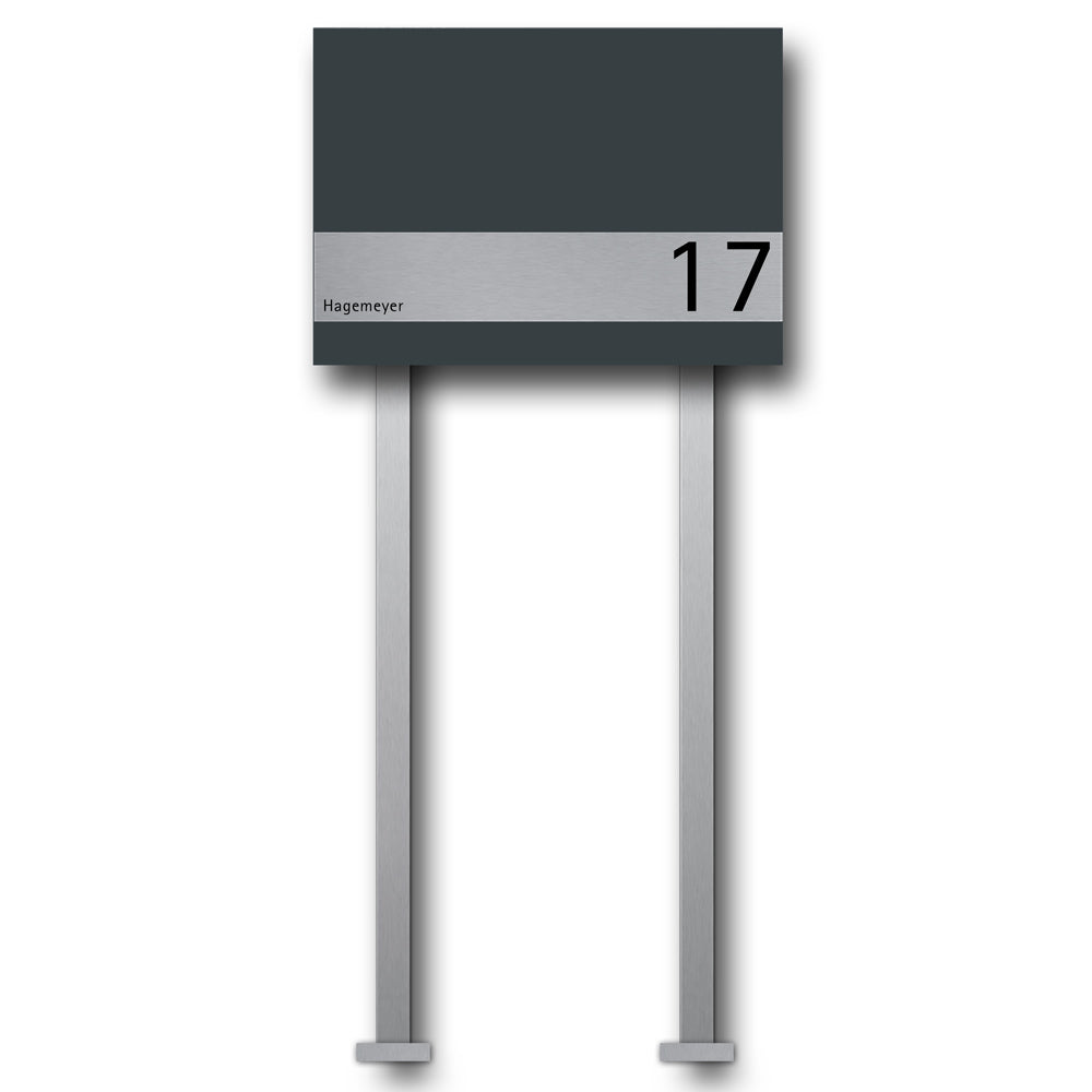 Edelstahl Briefkasten freistehend – B1 Big Shield