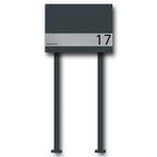 Edelstahl Briefkasten freistehend – B1 Big Shield