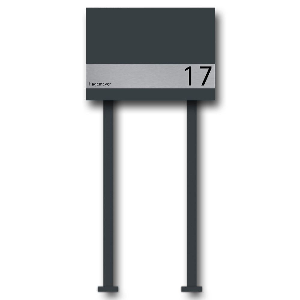 Edelstahl Briefkasten freistehend – B1 Big Shield