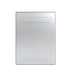 Edelstahl Aufputz Briefkasten B3 Compact mit integriertem Zeitungsfach, Frontansicht, modernes Design, langlebiges Material