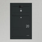Briefkasten Edelstahl B3 Compact Video-LC Ultra Zeitungsfach