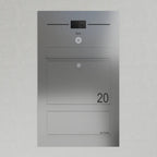 Briefkasten Edelstahl B3 Compact Video-LC Ultra Zeitungsfach