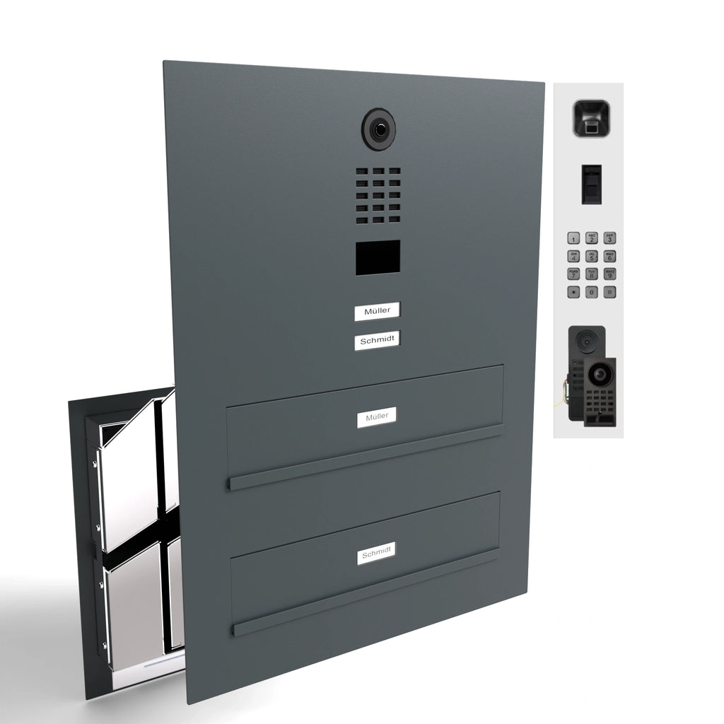 Edelstahl Durchwurfanlage Zweifamilie B3V-DoorBird Individuell