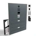 Edelstahl Durchwurfanlage Zweifamilie B3V-DoorBird Individuell