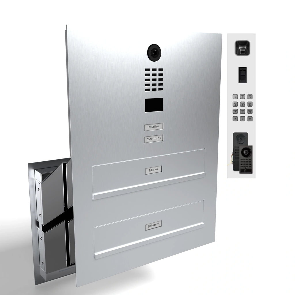 Edelstahl Durchwurfanlage Zweifamilie B3V-DoorBird Individuell
