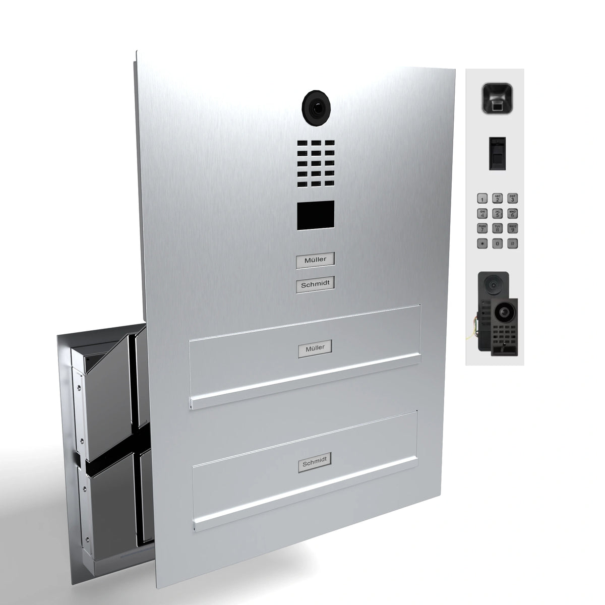 Edelstahl Durchwurfanlage Zweifamilie B3V-DoorBird Individuell