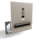 Edelstahl Durchwurfanlage B3V-DoorBird mit Kamera Lautsprecher und Namensschild