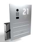Edelstahl Durchwurfanlage Zweifamilie B3V-DoorBird Hausnummer