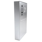 Briefkasten mit Videosprechanlage und Hausnummer B3V-DoorBird zur Aufputzmontage aus Edelstahl