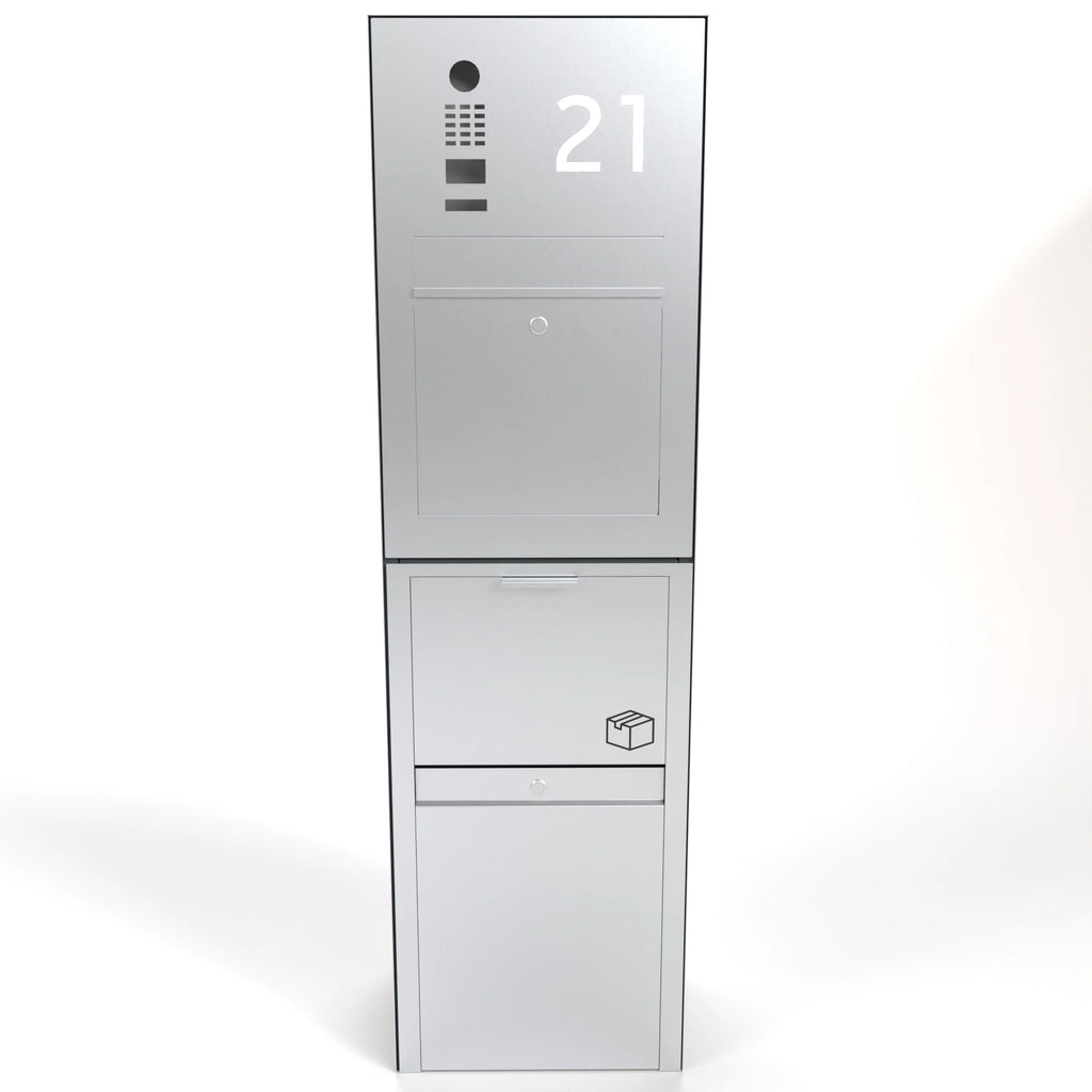 Briefkasten B3-Paketbox freistehend DoorBird Hausnummer Individuell