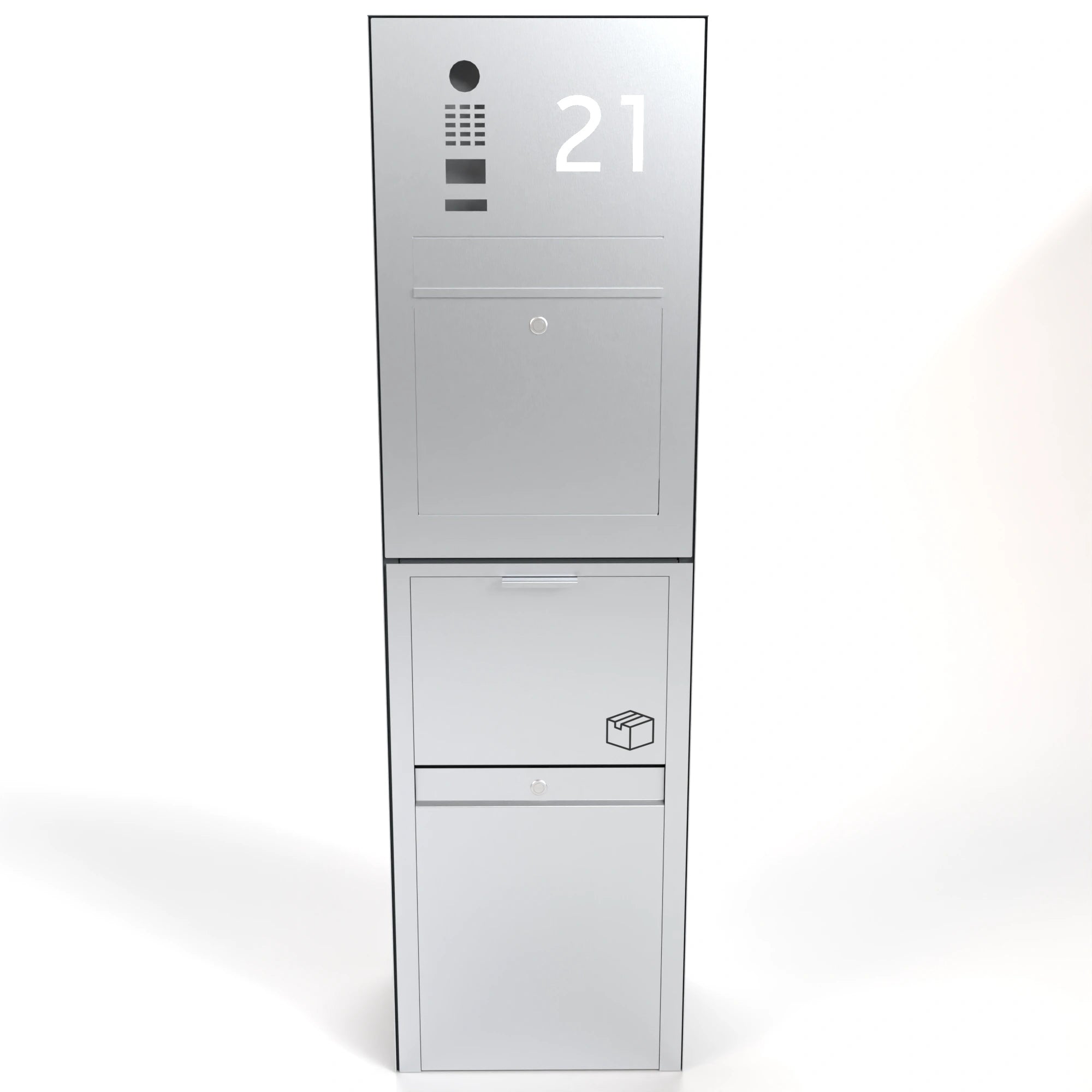Briefkasten B3-Paketbox freistehend DoorBird Hausnummer Individuell