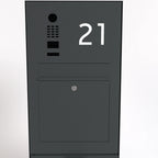 Briefkasten B3-Paketbox freistehend DoorBird Hausnummer Individuell