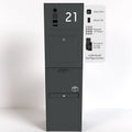 Briefkasten B3-Paketbox freistehend DoorBird Hausnummer Individuell