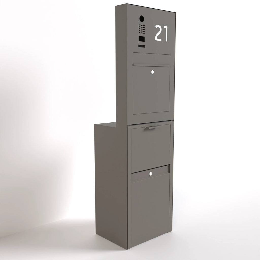Briefkasten B3-Paketbox freistehend DoorBird Hausnummer Individuell