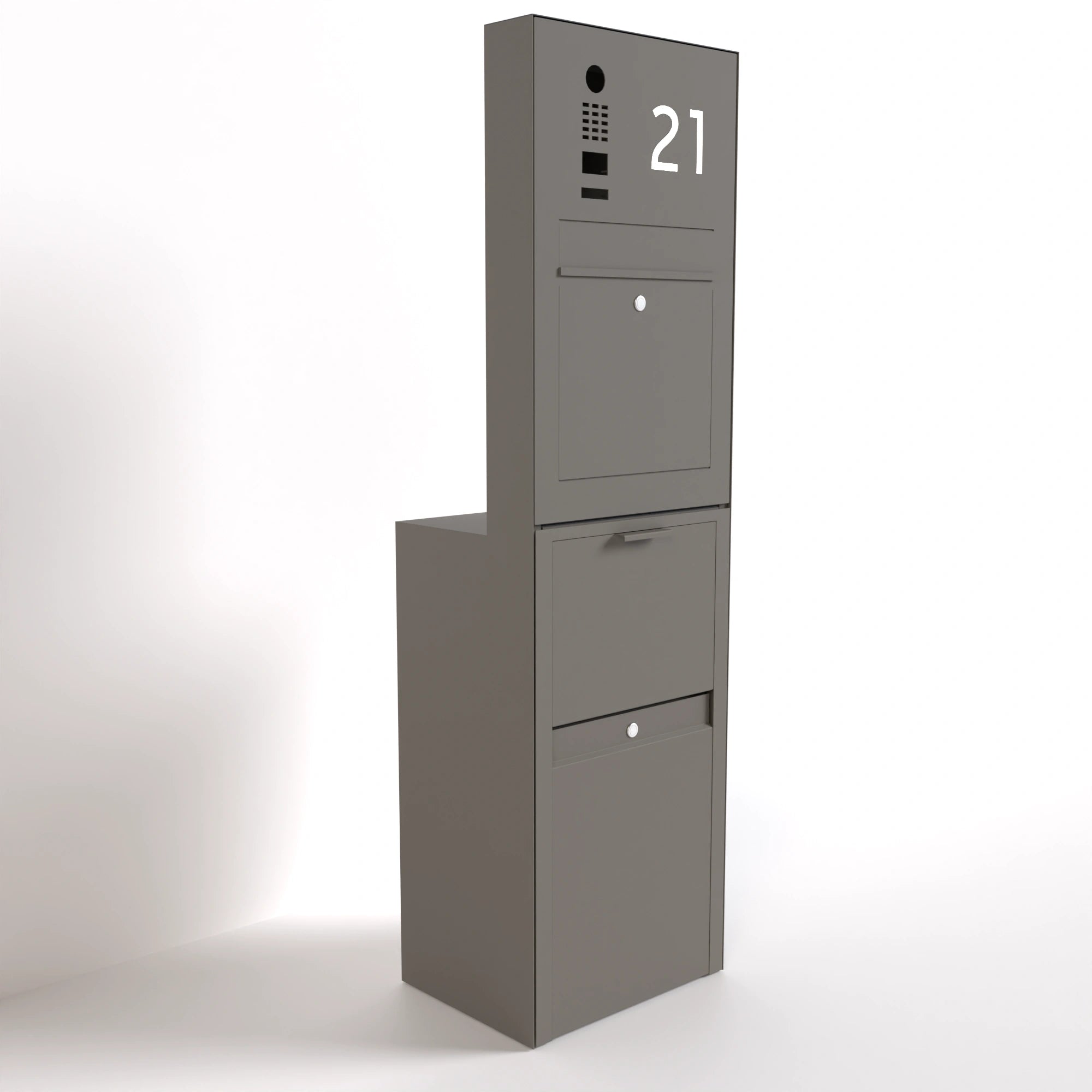 Briefkasten B3-Paketbox freistehend DoorBird Hausnummer Individuell