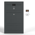 Briefkasten aus Edelstahl mit Zeitungsfach und Video-LC, Aufputz-Design, B3 Compact Modell, moderne Briefkasten-Installation