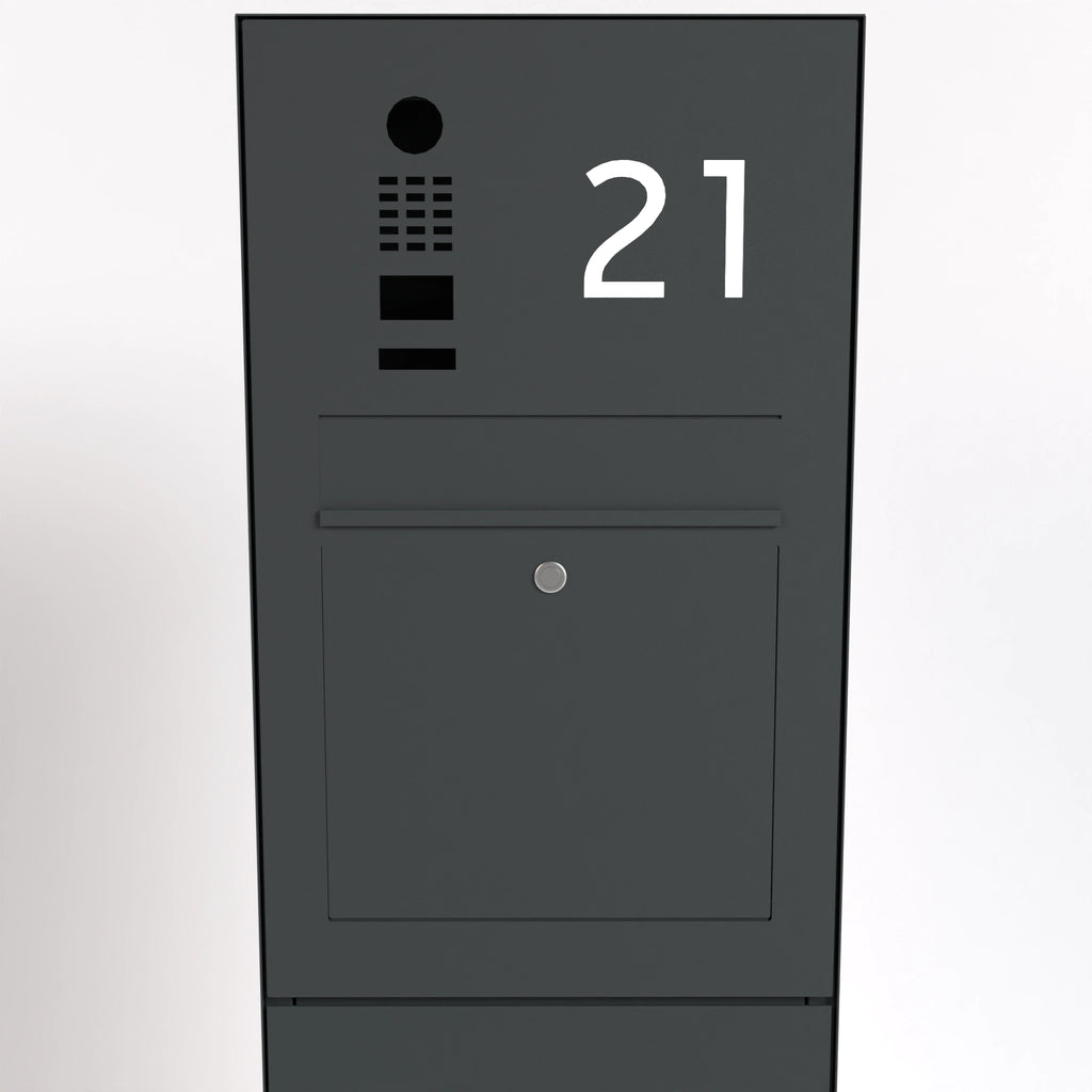 Briefkasten B3-Stele freistehend DoorBird Hausnummer Individuell