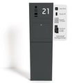 Briefkasten B3-Stele freistehend DoorBird Hausnummer Individuell