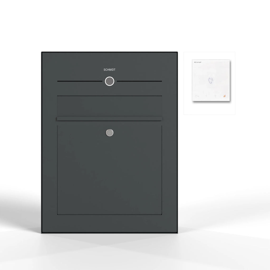 Wandbriefkasten Anthrazit mit Sprechanlage