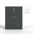 Wandbriefkasten Anthrazit mit Sprechanlage