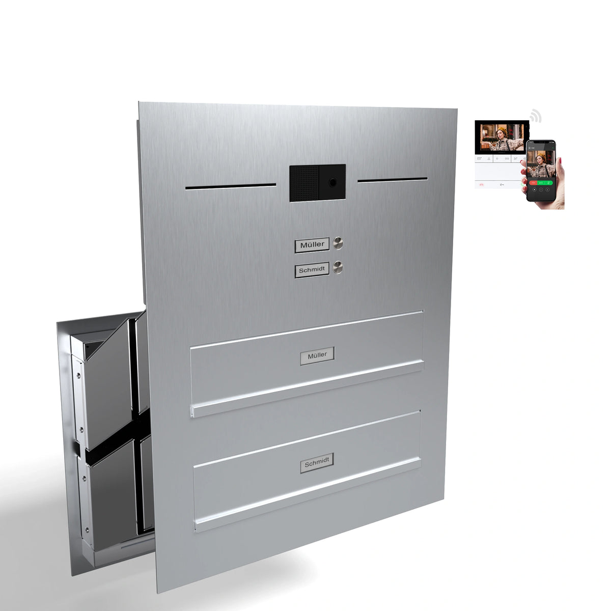 Edelstahl Durchwurfanlage Zweifamilie B3V-LC Ultra