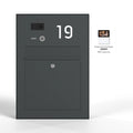 Briefkasten Aufputz Edelstahl B3V-LC Ultra mit Hausnummer und Gegensprechanlage