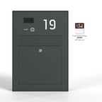Briefkasten Aufputz Edelstahl B3V-LC Ultra mit Hausnummer und Gegensprechanlage