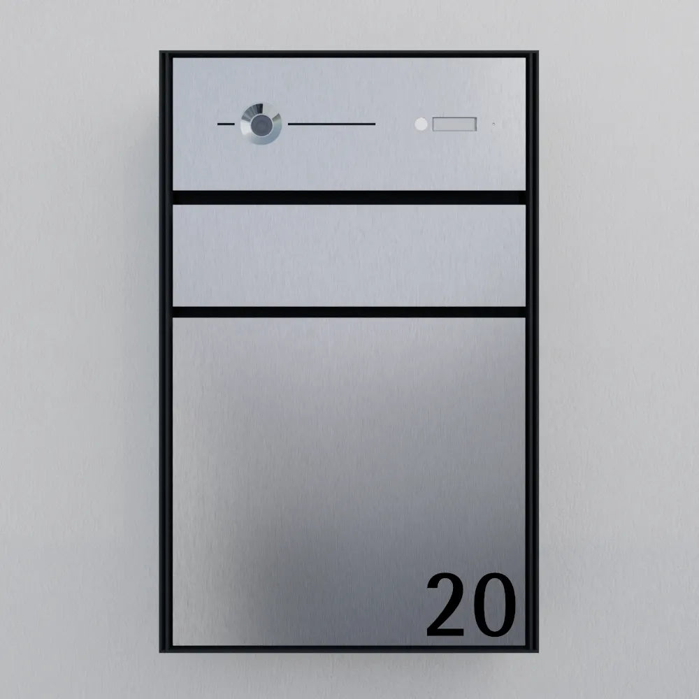 Briefkasten Edelstahl B7 Video LOGOS