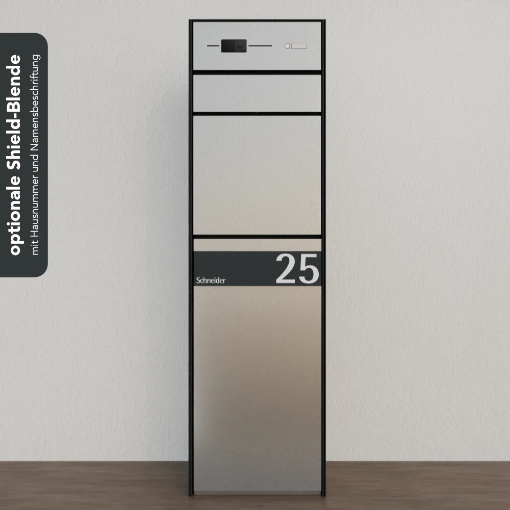 Briefkasten Edelstahl B7 Video Stele Ultra