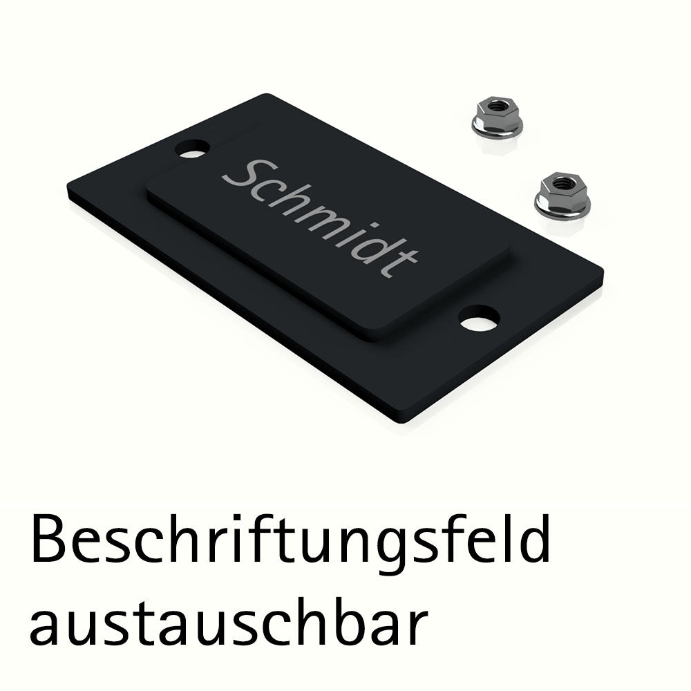 Anthrazit Edelstahl Briefkasten Aufputz mit Beschriftungsfeld, geschliffen, modern Design, für Hauswand, von Briefkasten1