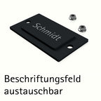 Anthrazit Edelstahl Briefkasten Aufputz mit Beschriftungsfeld, geschliffen, modern Design, für Hauswand, von Briefkasten1