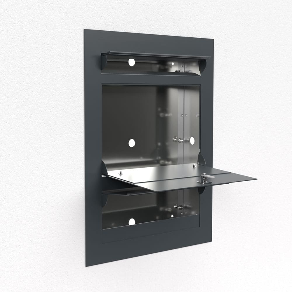 Briefkasten Edelstahl B3 Compact Zeitungsfach
