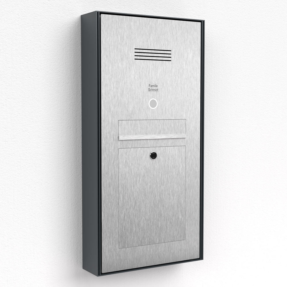 Briefkasten Türsprechanlage Aufputz Edelstahl B2 Audio