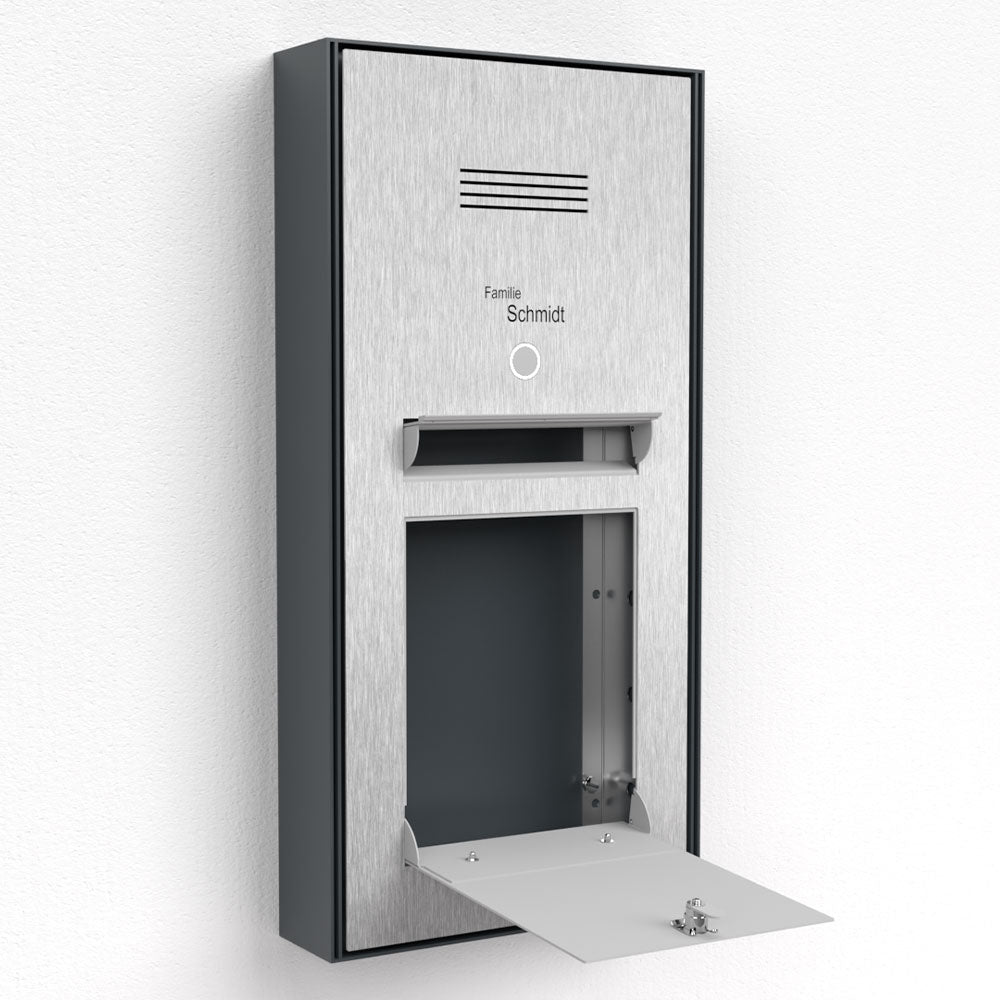 Briefkasten Türsprechanlage Aufputz Edelstahl B2 Audio