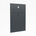 Edelstahl Briefkasten B2 Bell mit Brief Einwurf, beleuchtet, anthrazitfarben, seitliche Beschriftung und Klingeltaster