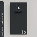 Anthrazit Briefkasten B4 Small Türklingel