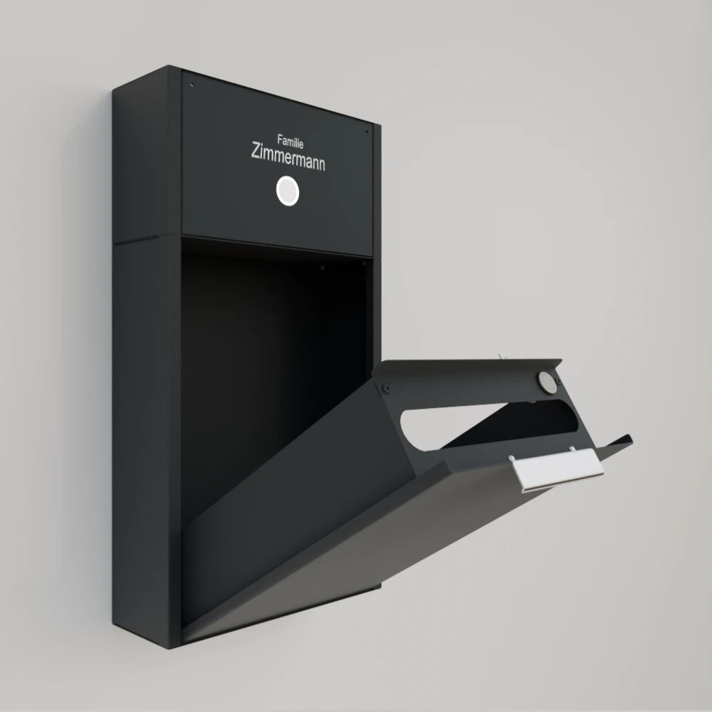 Anthrazit Briefkasten B4 Small Türklingel