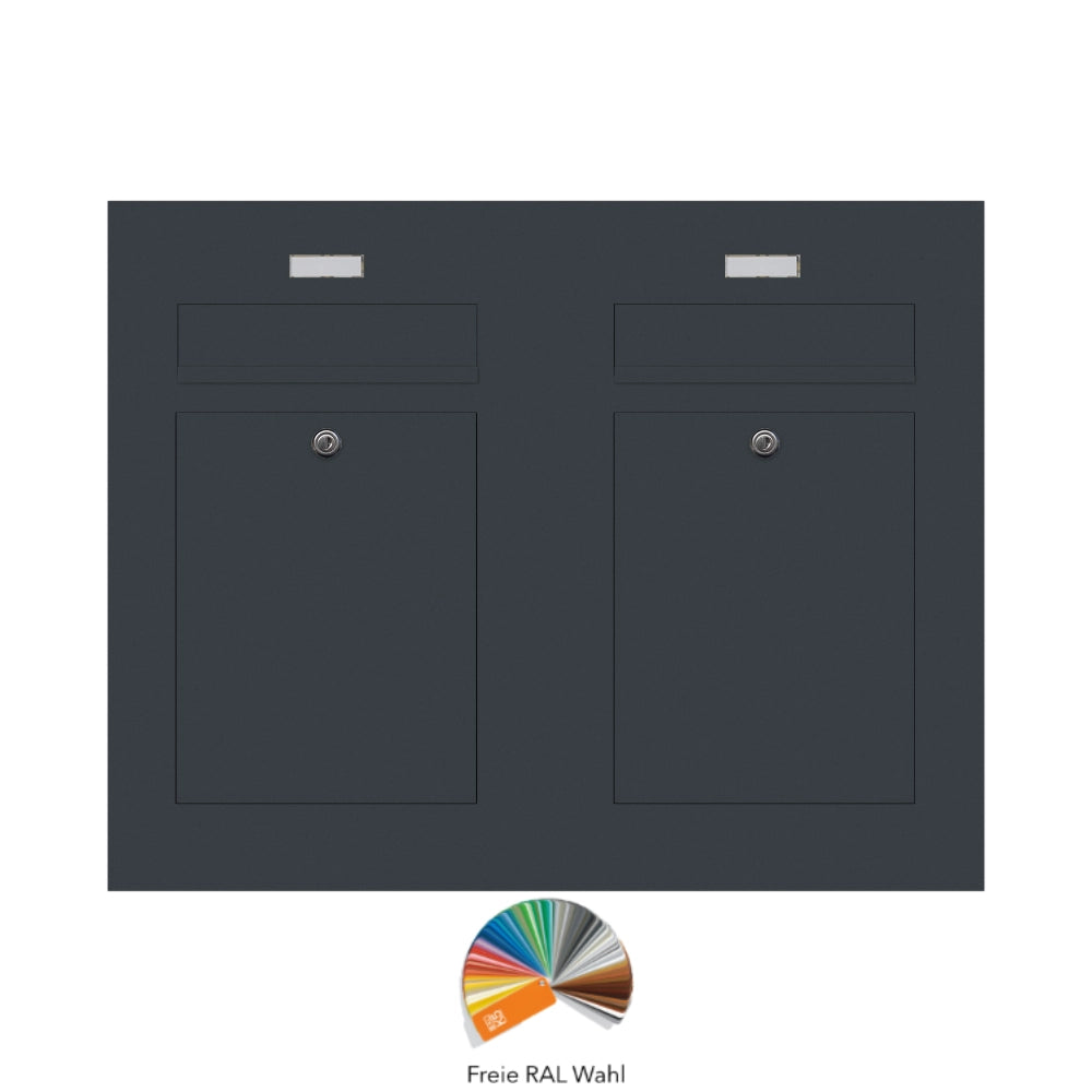 Briefkasten Edelstahl B2 Twin