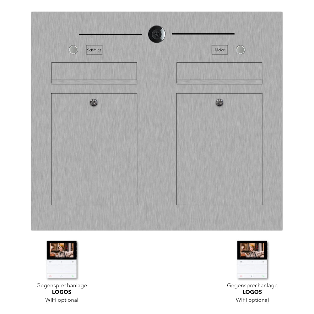 Briefkasten Edelstahl B2V-LC Twin