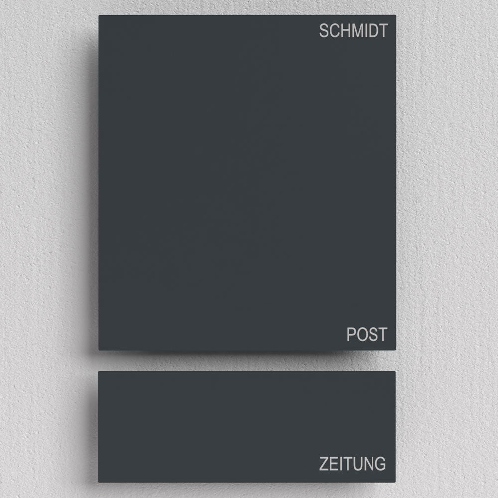 Edelstahl Briefkasten mit Zeitungsfach – B1 7016