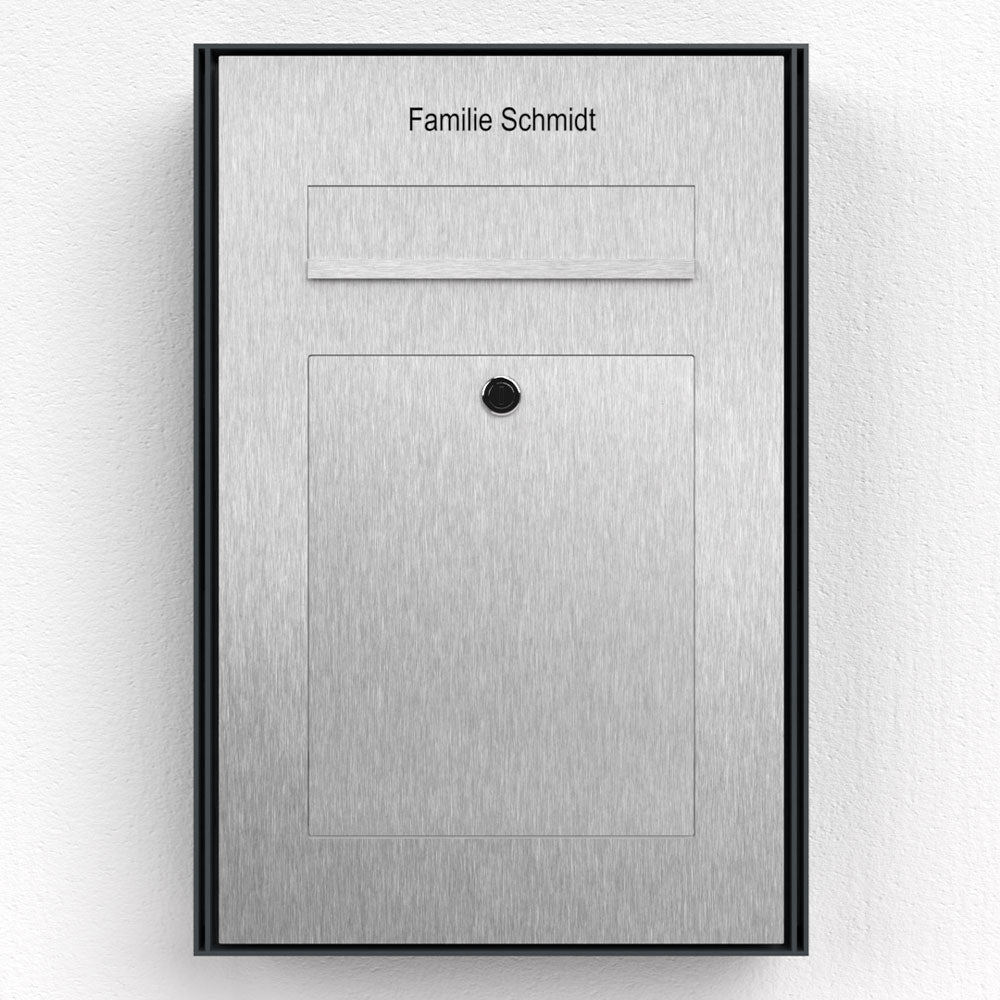 Briefkasten Edelstahl Aufputz B2