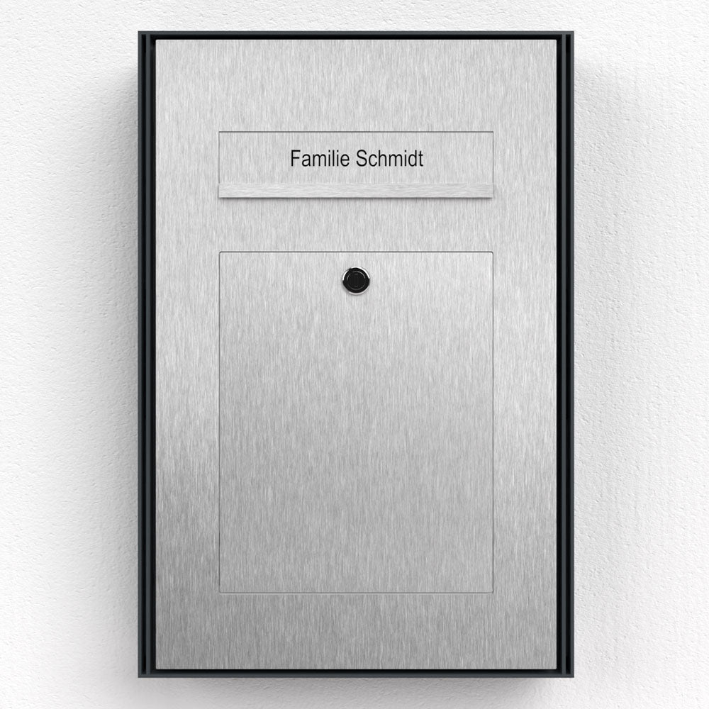 Briefkasten Edelstahl Aufputz B2