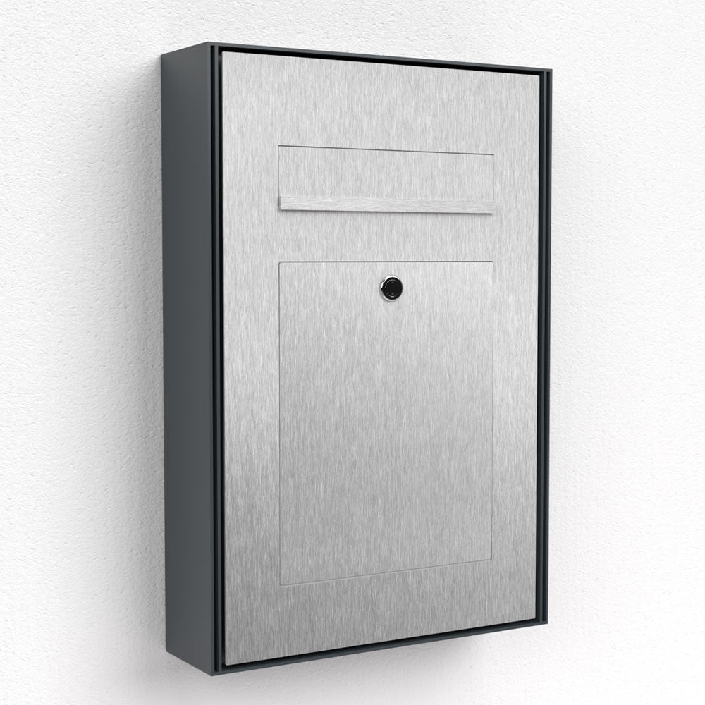 Briefkasten Edelstahl Aufputz B2