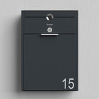 Anthrazit Briefkasten B4 Big Video
