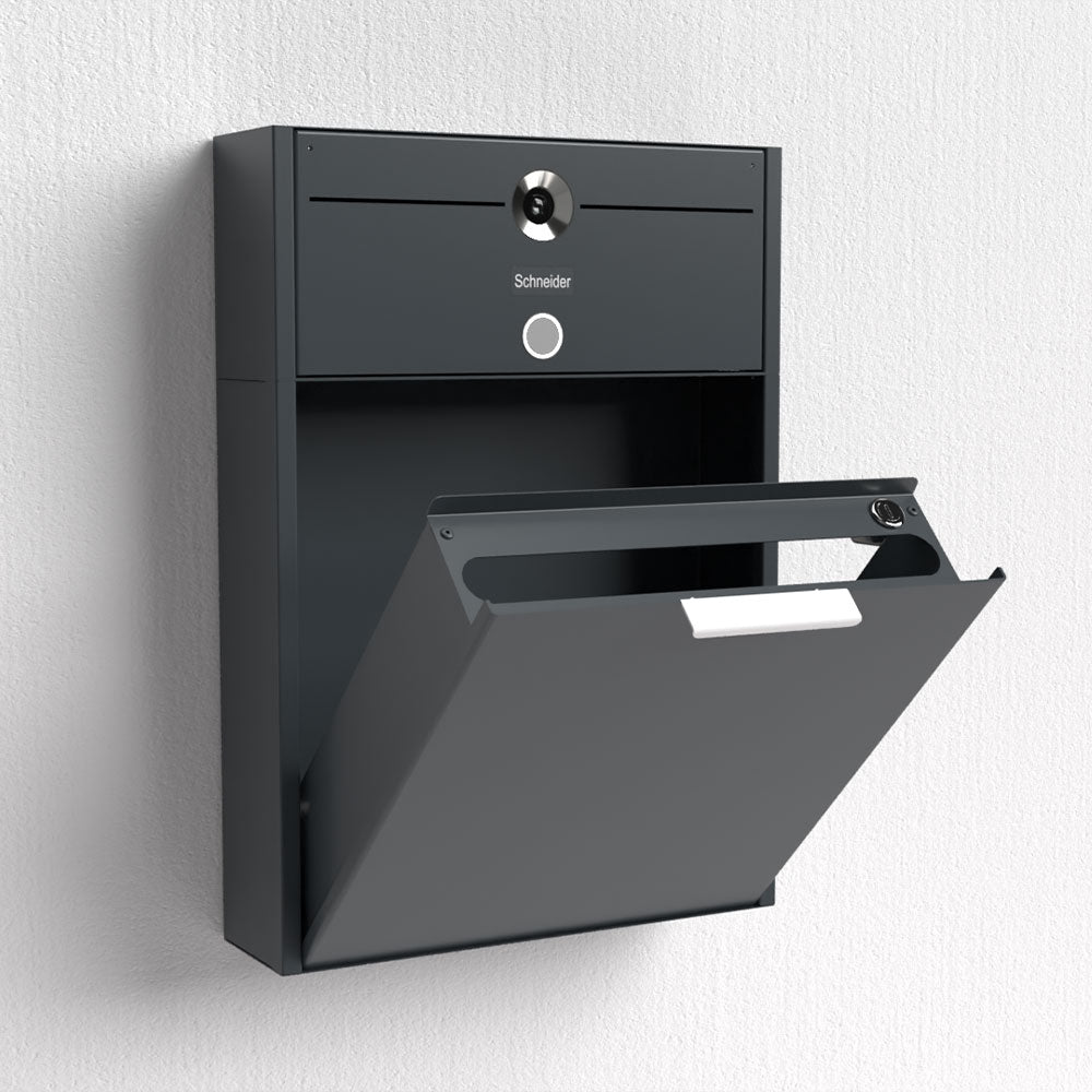 Anthrazit Briefkasten B4 Big Video