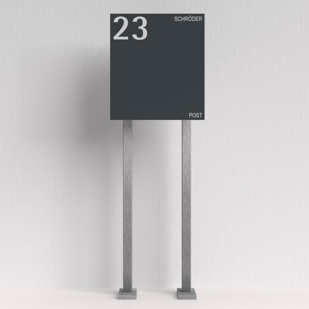 Edelstahl Briefkasten freistehend B1 7016