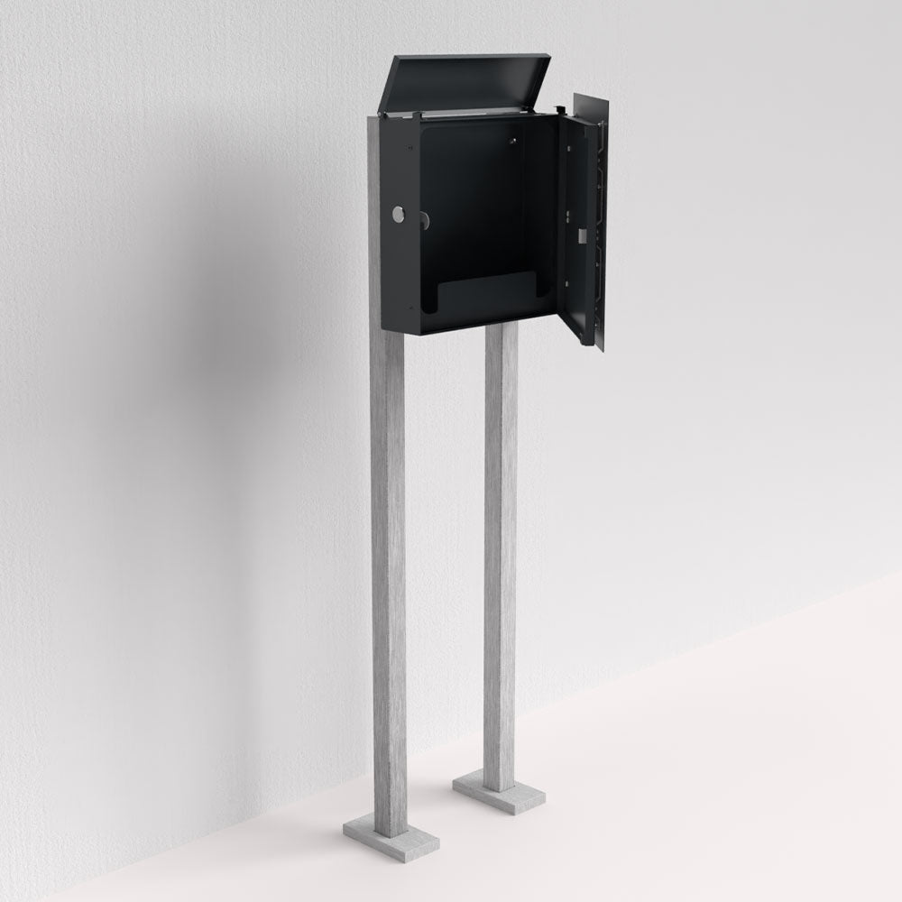 Briefkasten Anthrazit freistehend – B1 Light OZ