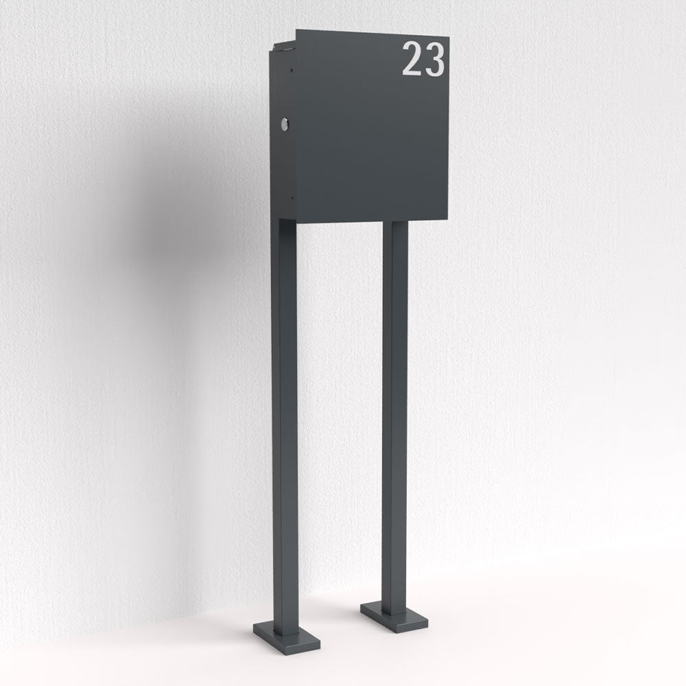 Briefkasten Anthrazit freistehend – B1 Light 7016 OZ