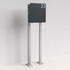 Briefkasten Anthrazit freistehend – B1 Light OZ