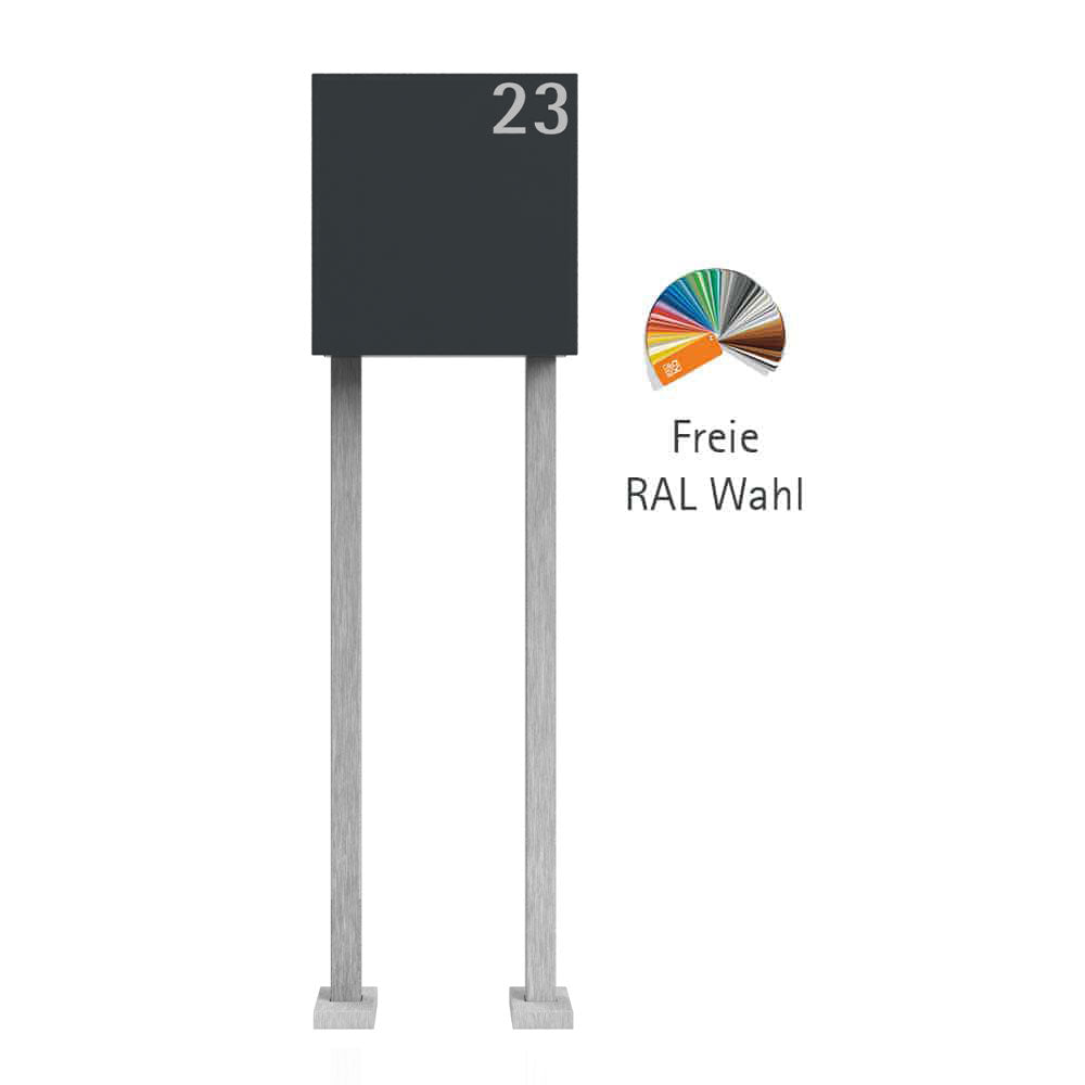 Briefkasten Anthrazit freistehend – B1 Light 7016 OZ